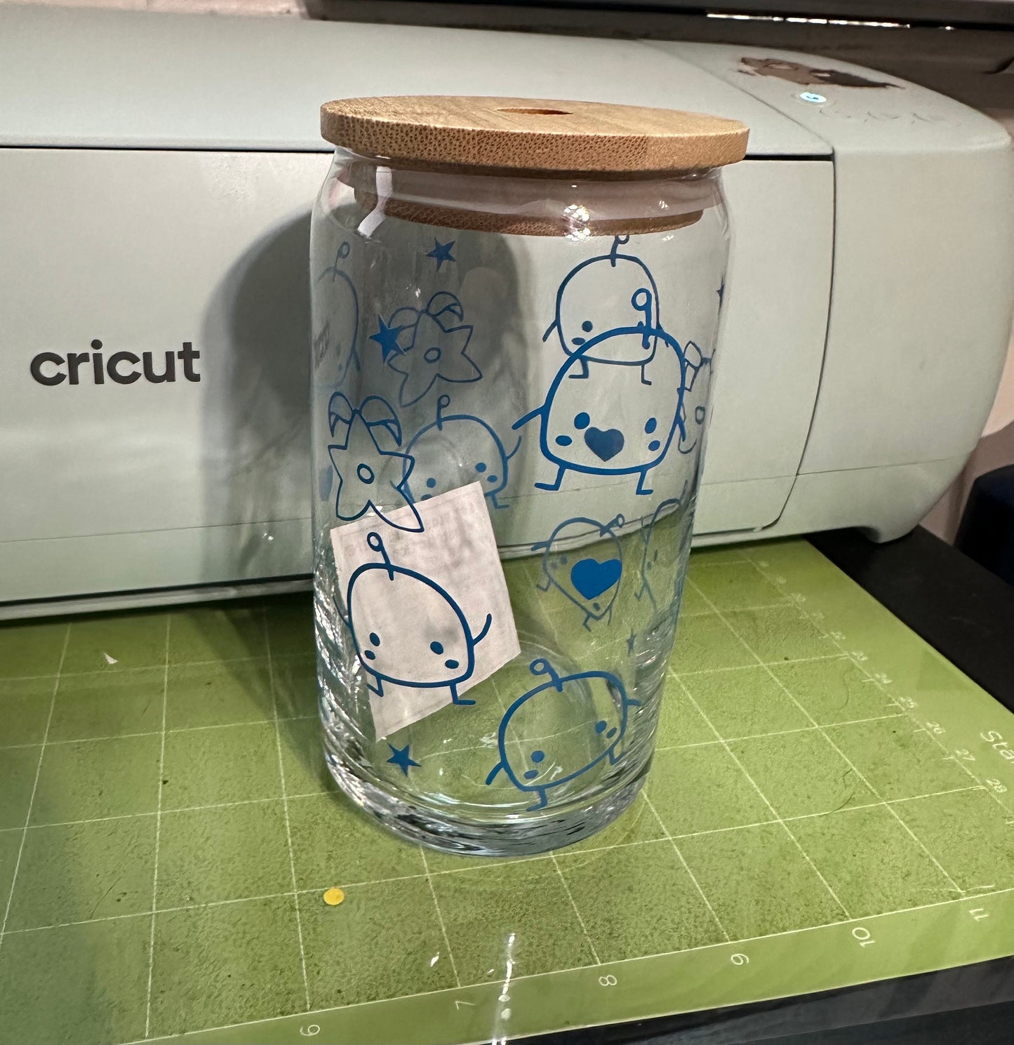 Stardew Valley Junimos Iced Coffee Cup with lid and straw