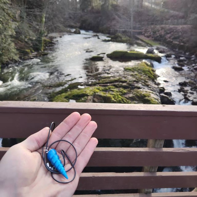 Genuine Shell Stardew Valley Mermaid Pendant-Inspired Blue Seaside Necklace