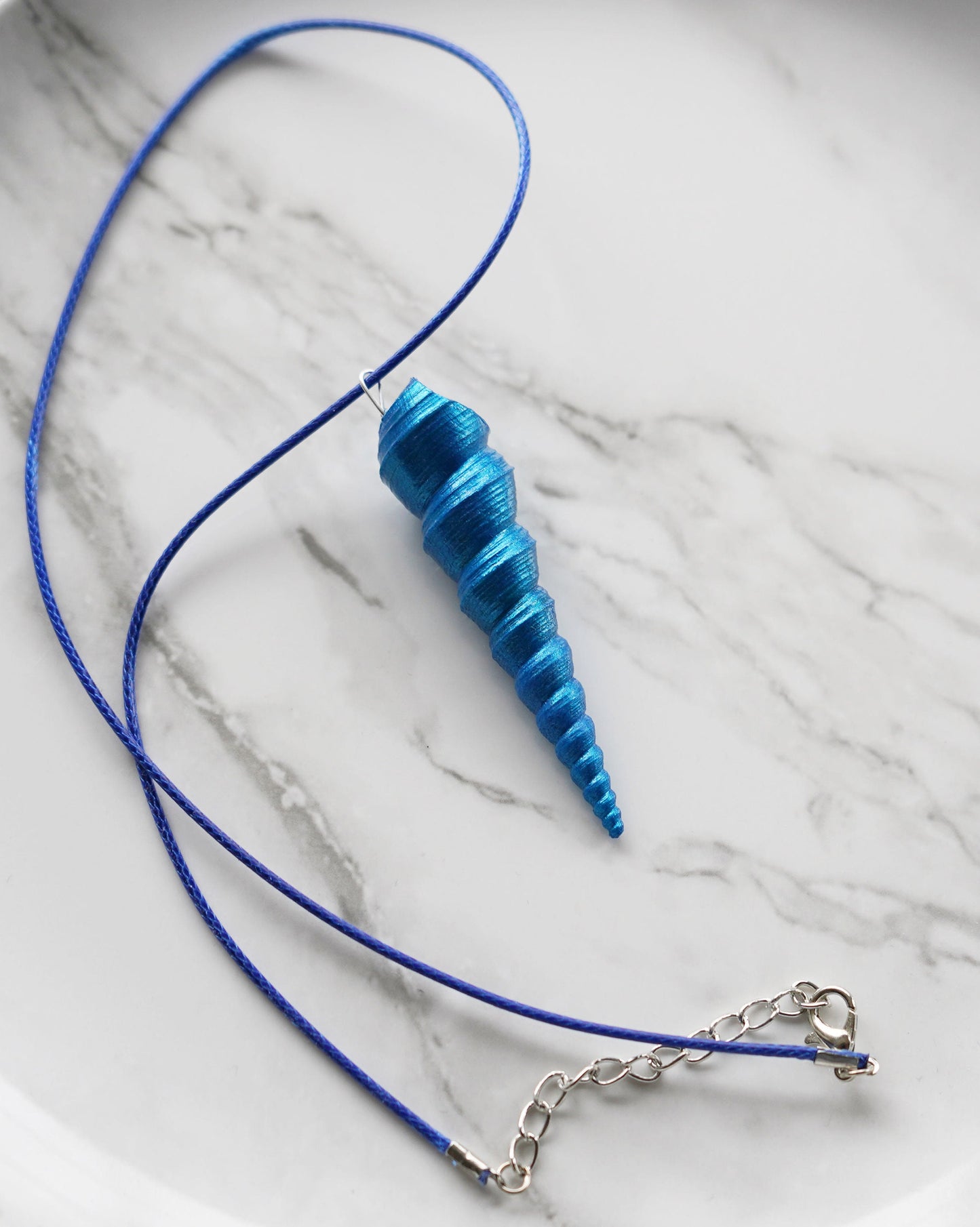 Genuine Shell Stardew Valley Mermaid Pendant-Inspired Blue Seaside Necklace