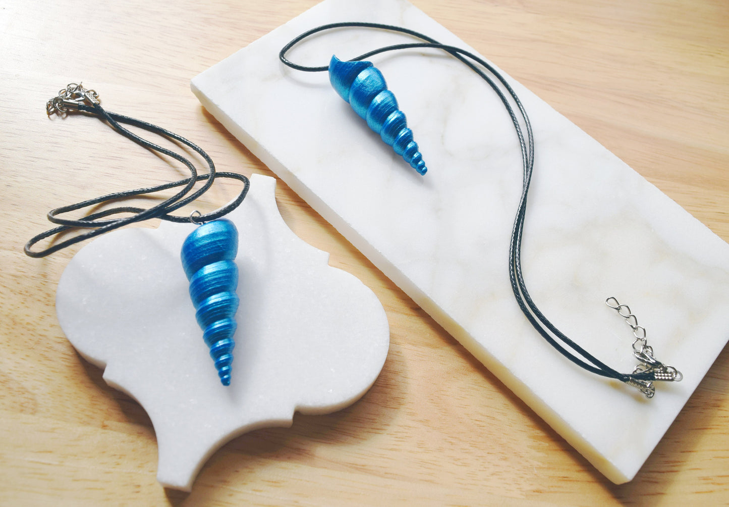 Genuine Shell Stardew Valley Mermaid Pendant-Inspired Blue Seaside Necklace